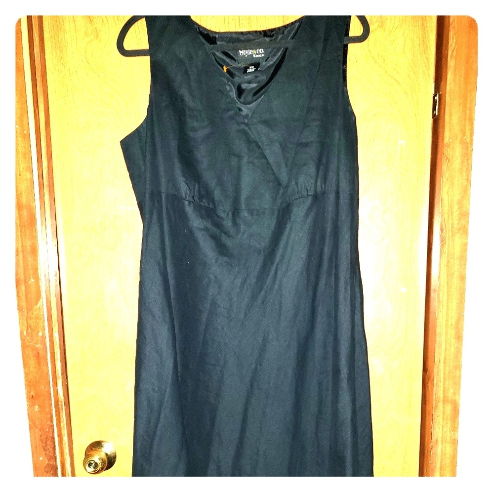 16W black Syle&Co long dress